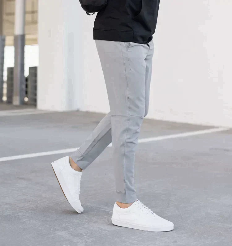 Johan | Winterse stretch broek in de kleur Lichtblauw voor heren in stijl ideaal voor de winter