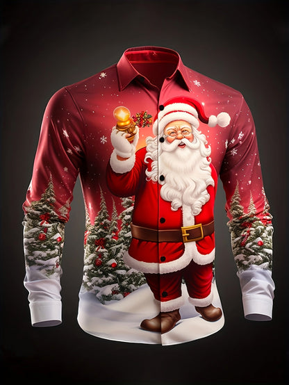 Kerstman Overhemd Lange Mouwen Feestelijk Kerst Outfit - StudioMarella