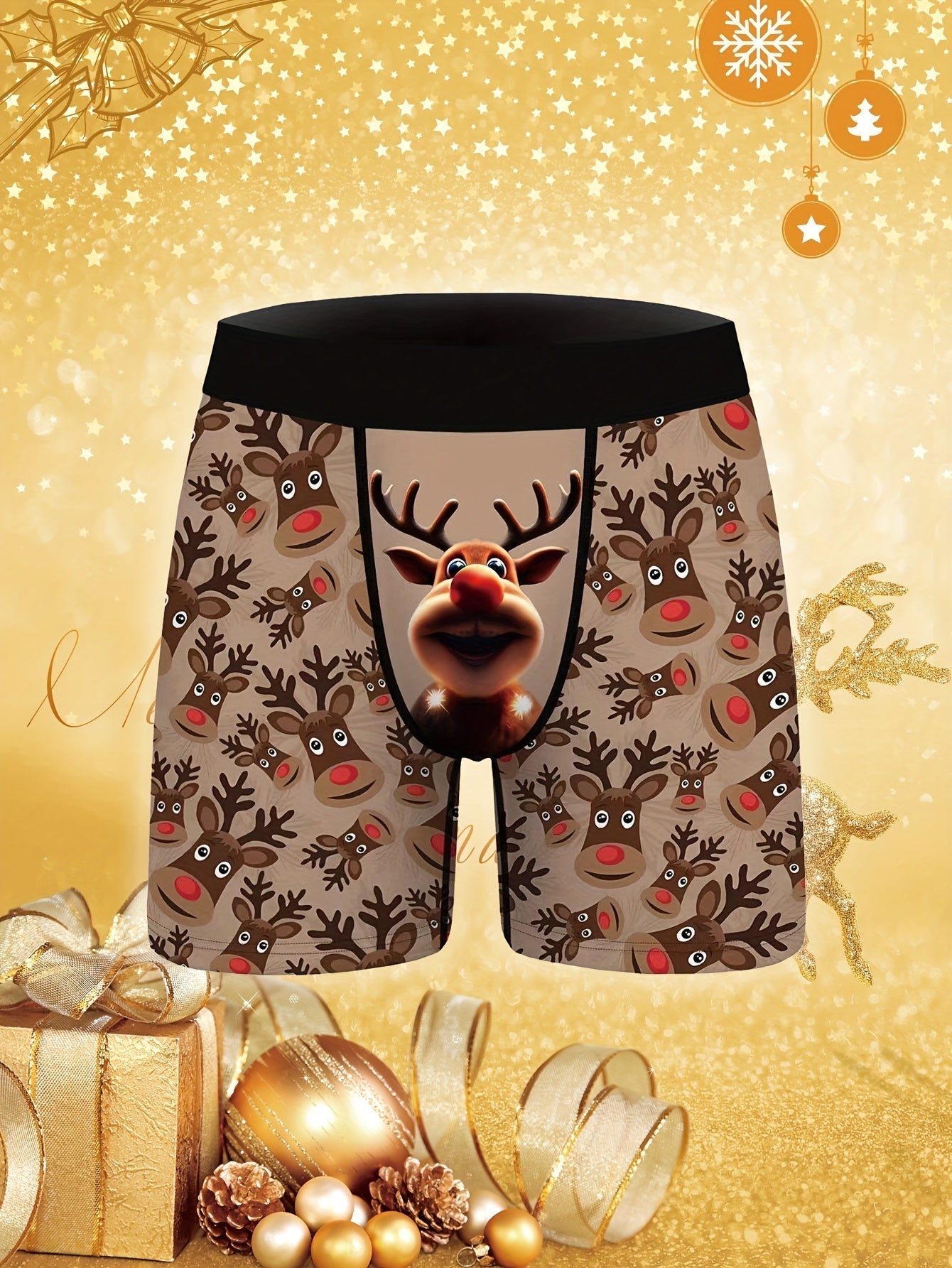 Kerst Shorts Rode Kerstmannen voor Mannen - StudioMarella
