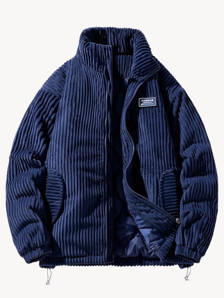 Winterjas Stevig Warm Geribbeld Dames