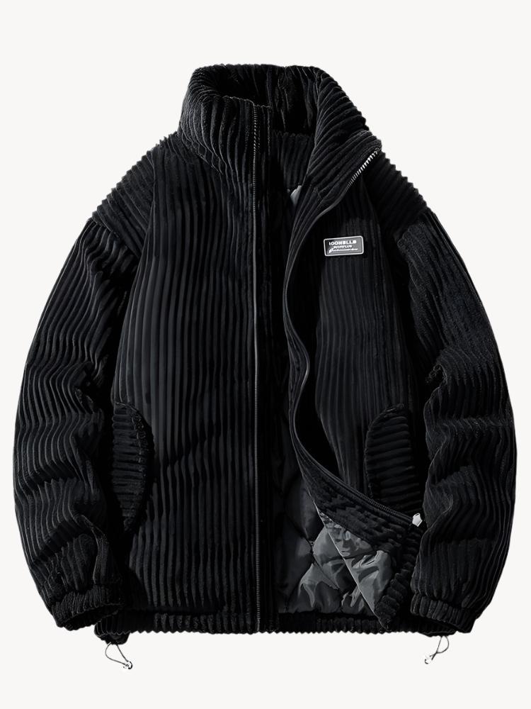 Winterjas Stevig Warm Geribbeld Dames