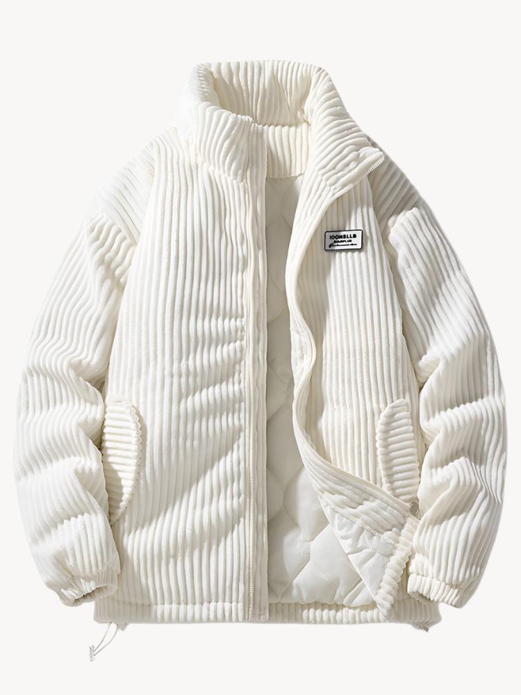 Winterjas Stevig Warm Geribbeld Dames
