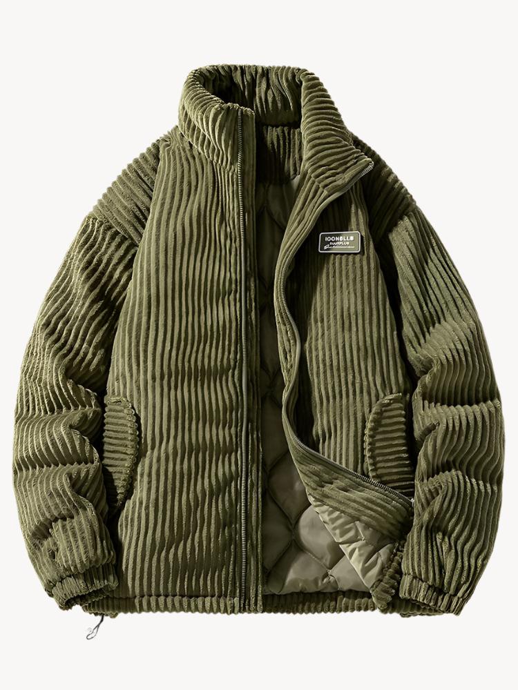 Winterjas Stevig Warm Geribbeld Dames