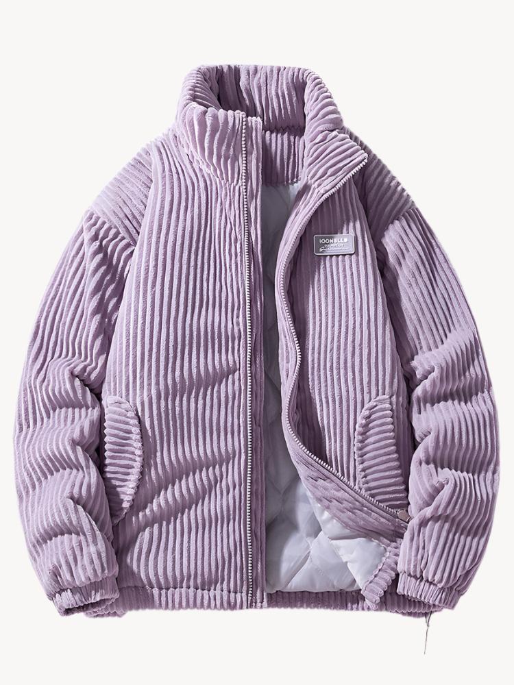 Winterjas Stevig Warm Geribbeld Dames