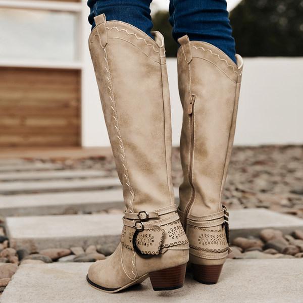 Vrouwenlaarzen Retro Stijl Vintage Look