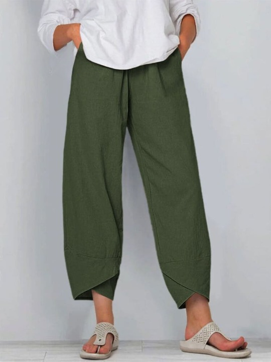 Dames Linnen Broek Zomer Comfortabel Luchtig Linnen - StudioMarella