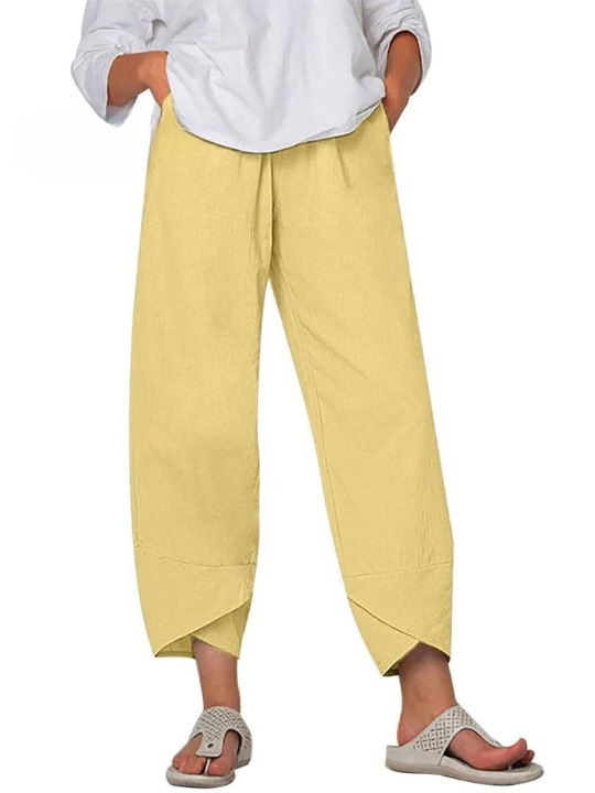 Dames Linnen Broek Zomer Comfortabel Luchtig Linnen