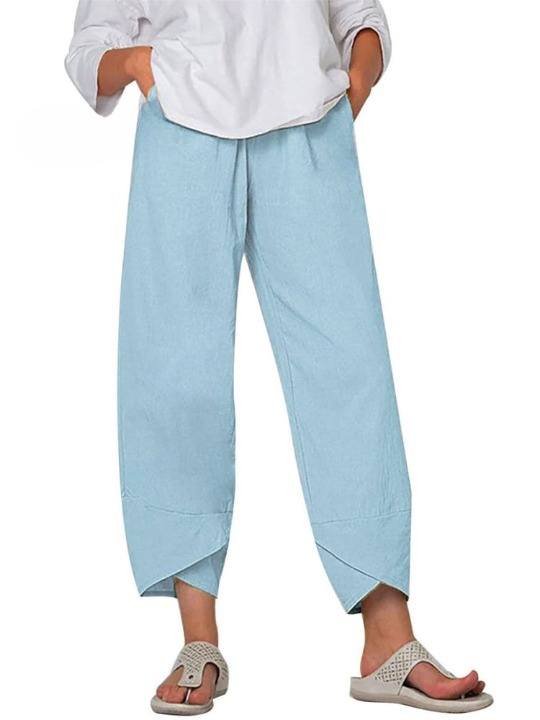 Dames Linnen Broek Zomer Comfortabel Luchtig Linnen