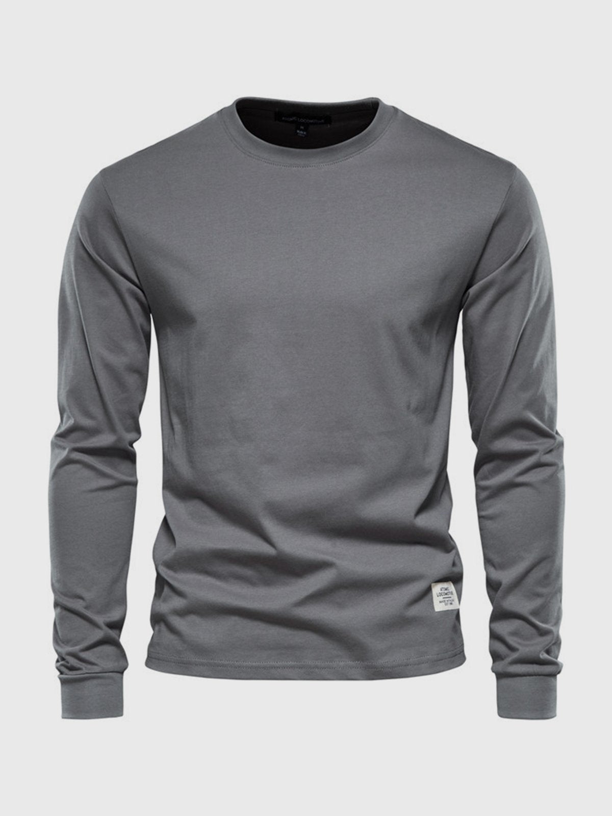 Heren Katoenen Longsleeve Ronde Hals Comfortabel