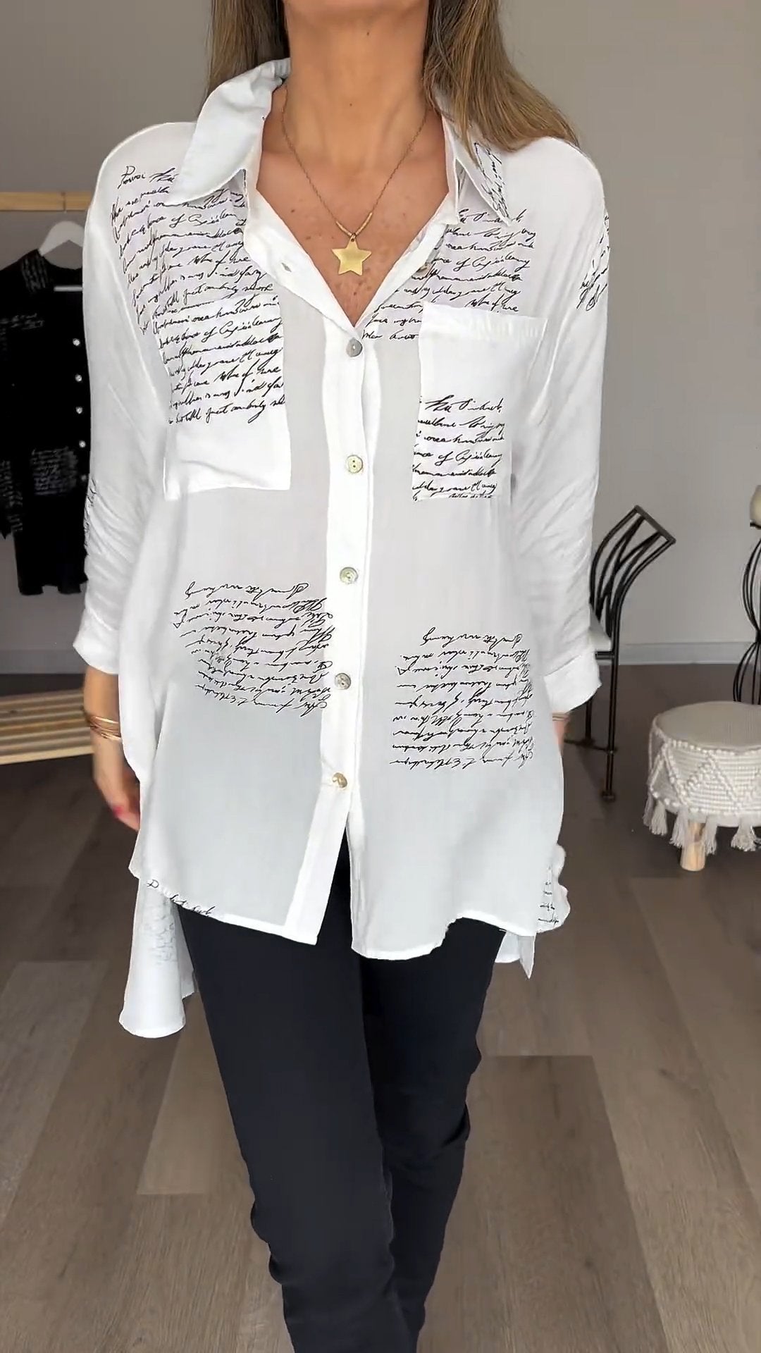 Vrouwelijke Blouse Met Print voor Stijlvolle Dames