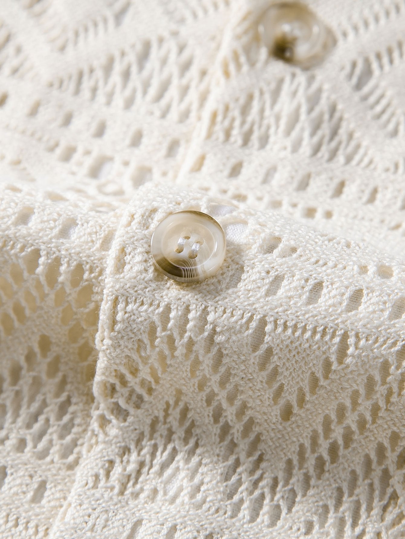 Vrouw Haakshirt Ethno Patroon Doorzichtig