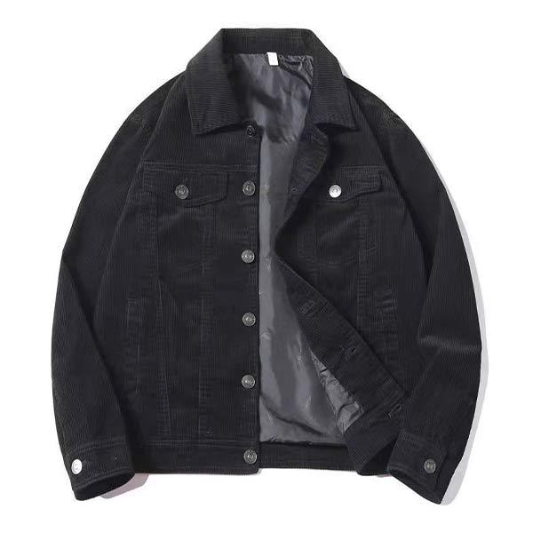 Heren Jas Gevoerd Sherpa Denim Look Vintage Stijl