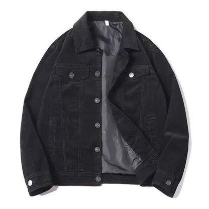 Heren Jas Gevoerd Sherpa Denim Look Vintage Stijl