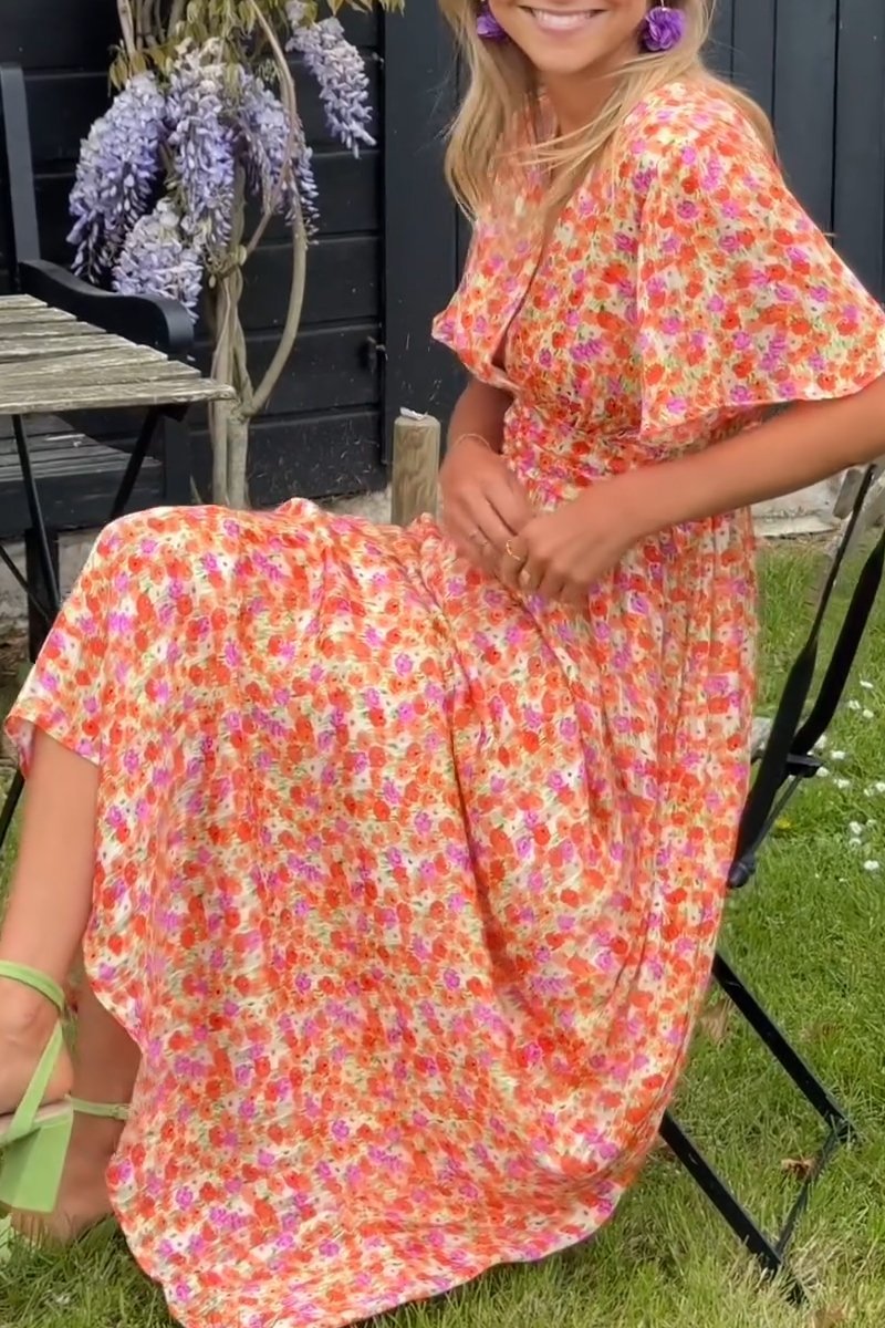 Dames Lange Bloemenjurk Romantische Stijl