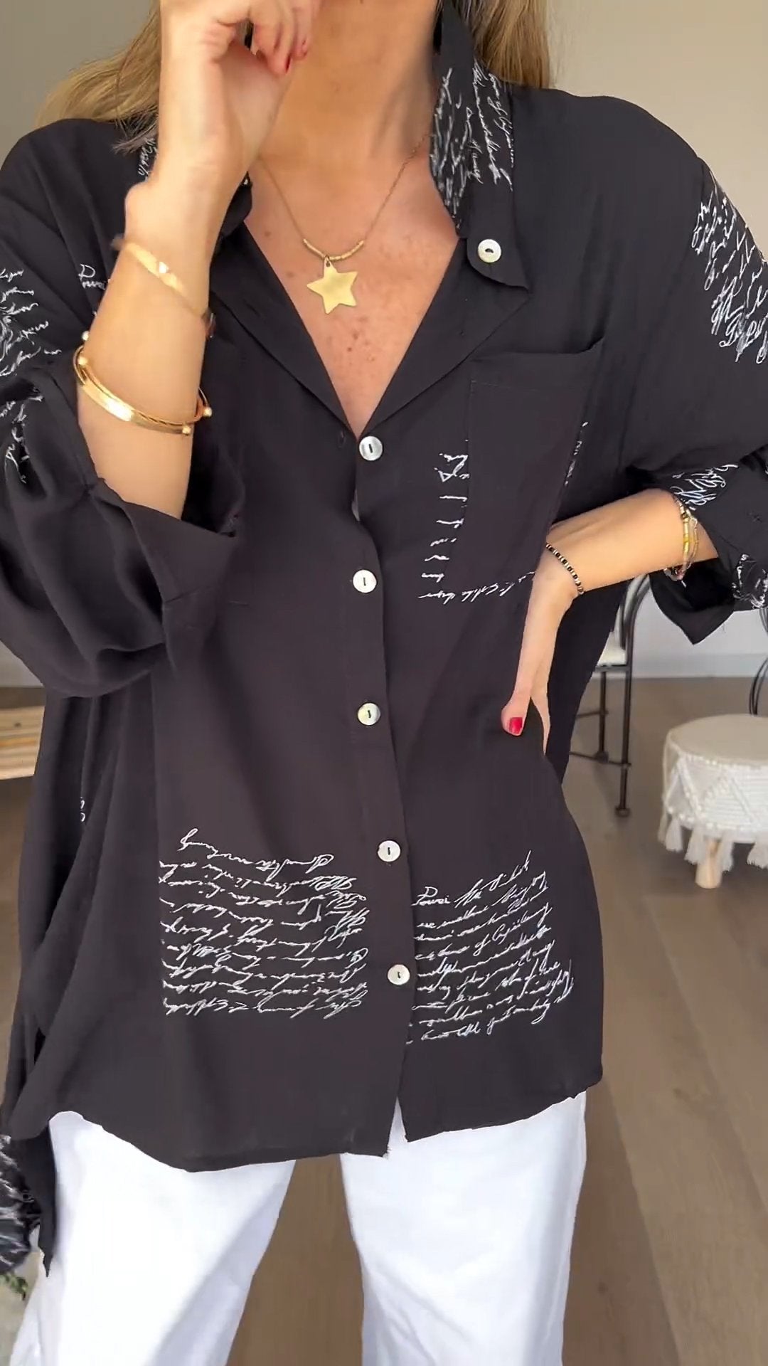Vrouwelijke Blouse Met Print voor Stijlvolle Dames