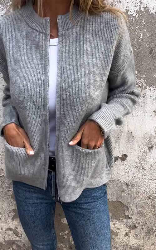 Amelita Cardigan van Katoen met Rits