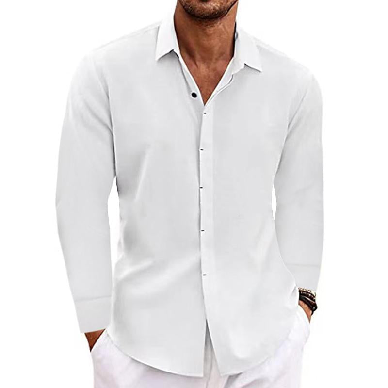 Herenshirt Lange Mouwen Klassiek Casual Overhemd