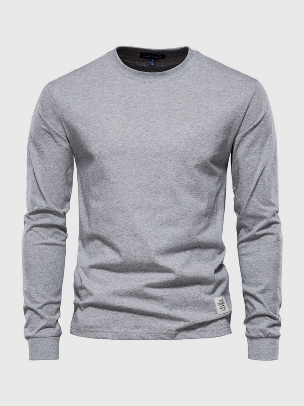 Heren Katoenen Longsleeve Ronde Hals Comfortabel