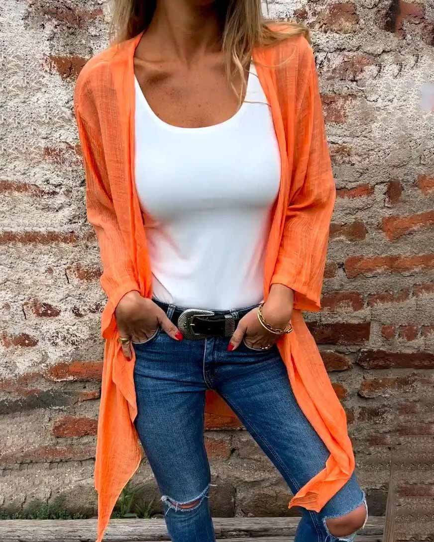 Luxe Katoen Cardigan Lange Mouwen Zacht Comfortabel