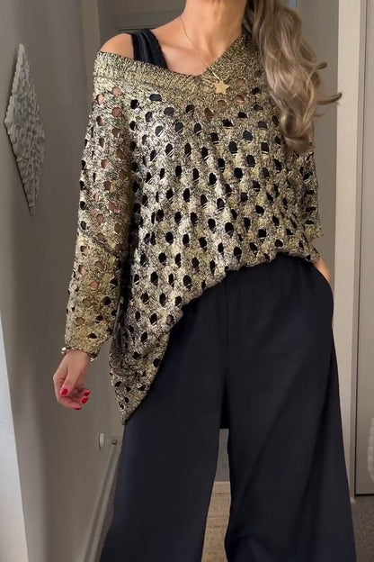 Glanzende Metallic Top voor Vrouw Zomerse Jurk - StudioMarella