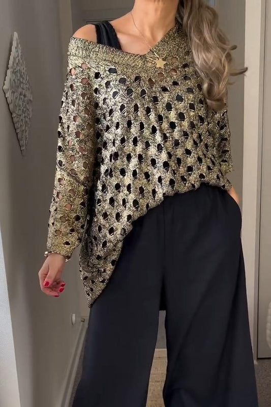 Glanzende Metallic Top voor Vrouw Zomerse Jurk - StudioMarella