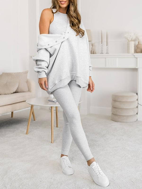 Dames Hoodie Set Fleece - Zachte Joggingbroek en Trui met Capuchon
