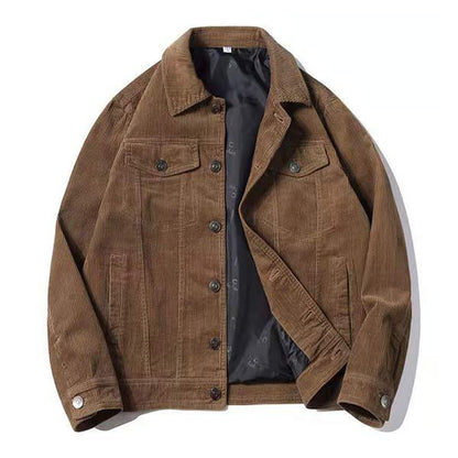 Heren Jas Gevoerd Sherpa Denim Look Vintage Stijl
