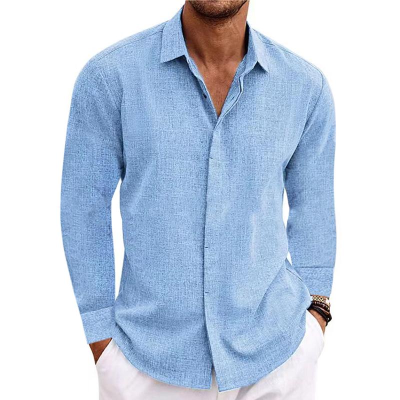 Herenshirt Lange Mouwen Klassiek Casual Overhemd