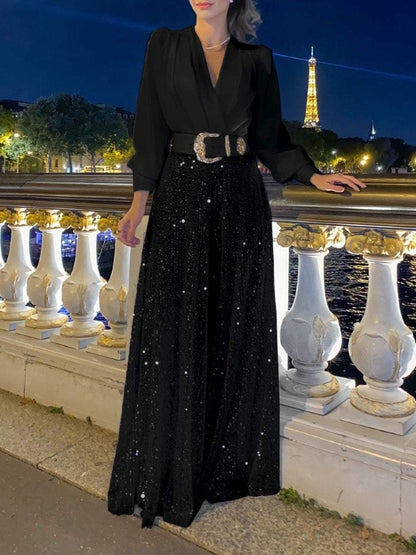 Glitter Outfit: Pailletten Top en Broek voor Vrouwen