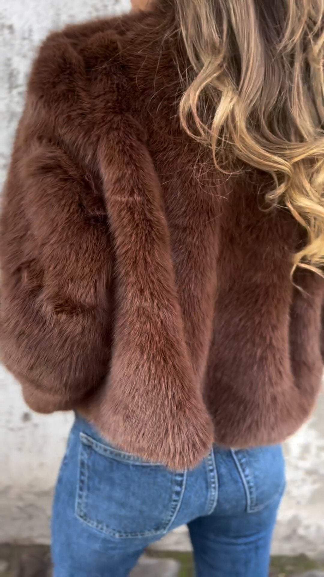 Dames Faux Fur Jas Imitatie Bont Luxe Look