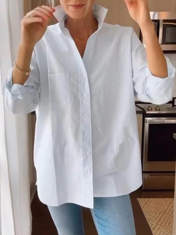 Vrouwelijke Blouse Oversized Casual Losse Stijl