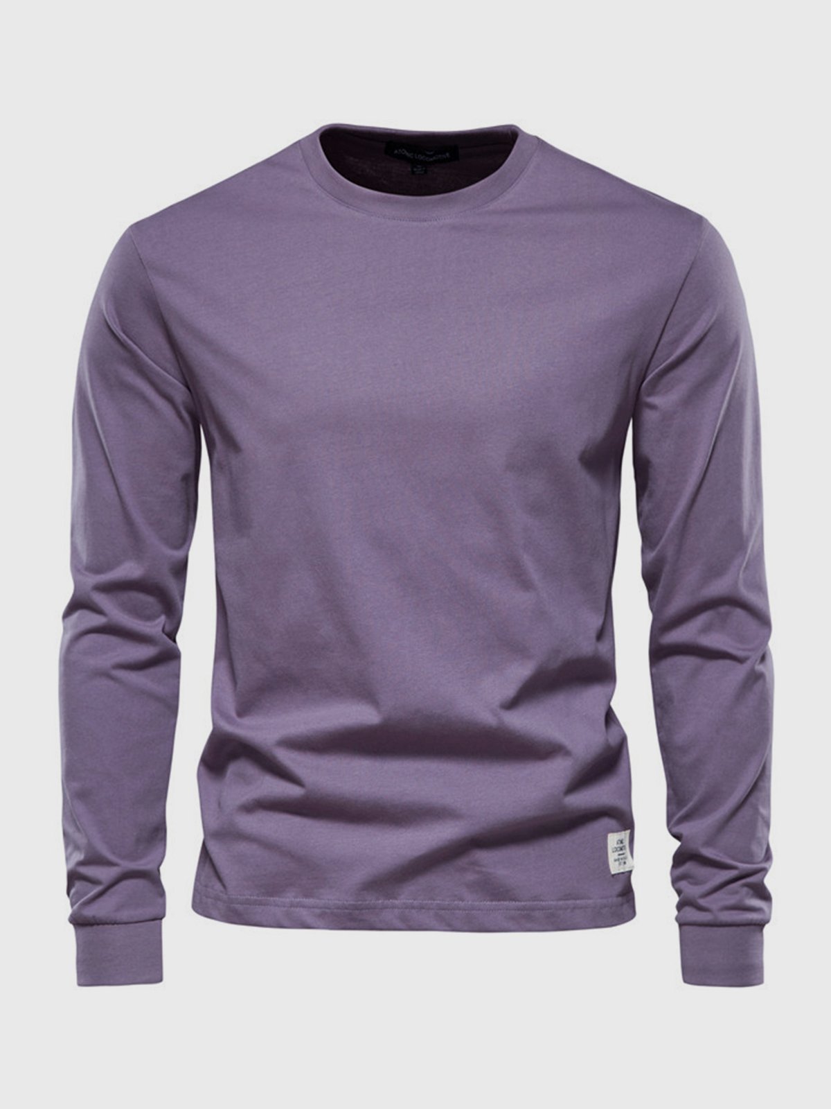 Heren Katoenen Longsleeve Ronde Hals Comfortabel