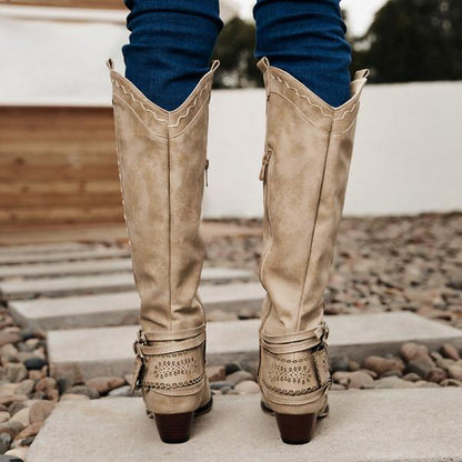 Vrouwenlaarzen Retro Stijl Vintage Look