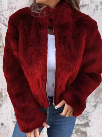 Dames Faux Fur Jas Imitatie Bont Luxe Look