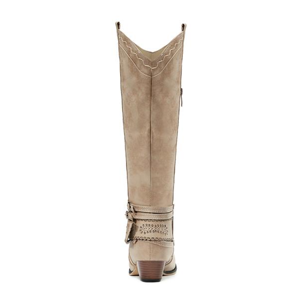 Vrouwenlaarzen Retro Stijl Vintage Look