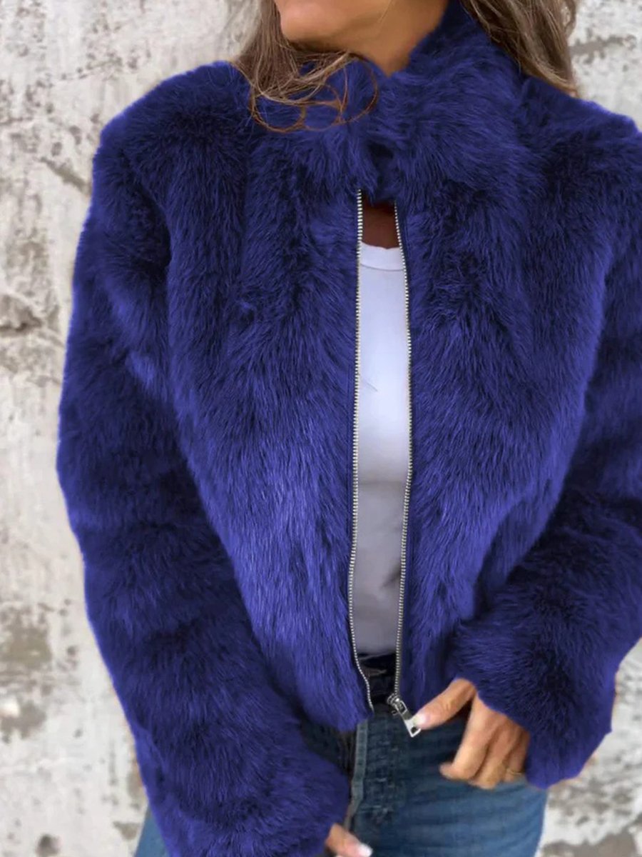 Dames Faux Fur Jas Imitatie Bont Luxe Look