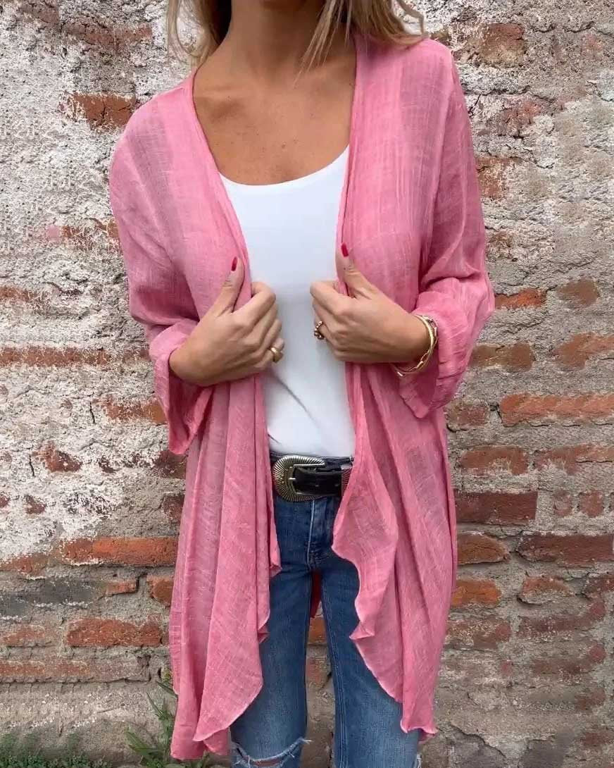 Luxe Katoen Cardigan Lange Mouwen Zacht Comfortabel
