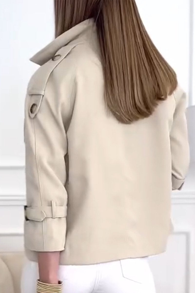 Dames Regenjas Korte Trenchcoat Waterdicht Elegance