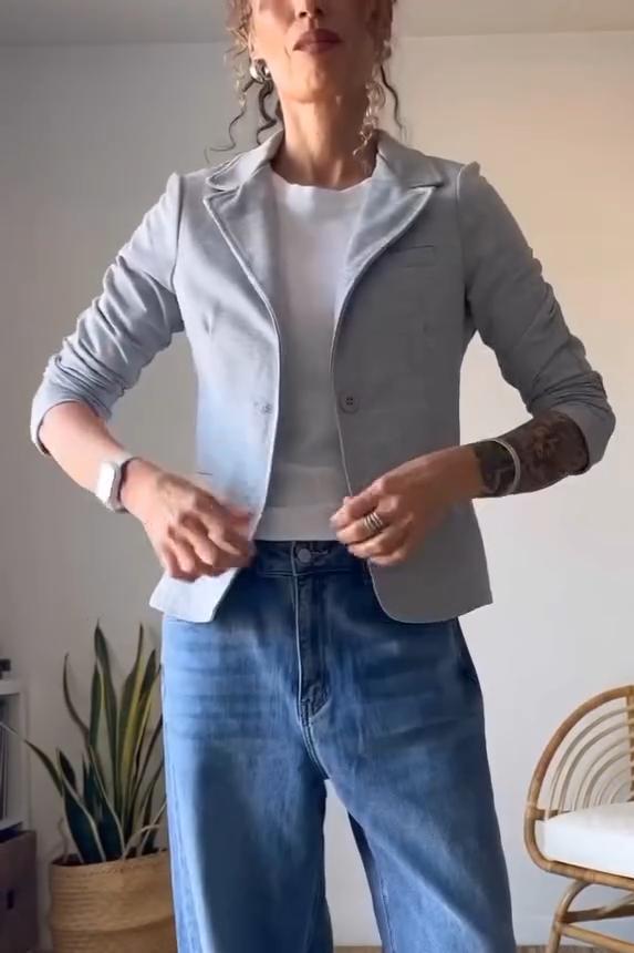 Dames Blazer Slim Fit Casual Mode