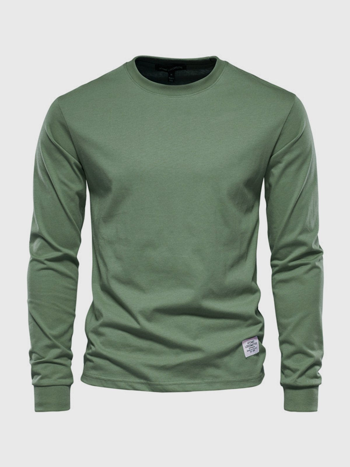 Heren Katoenen Longsleeve Ronde Hals Comfortabel