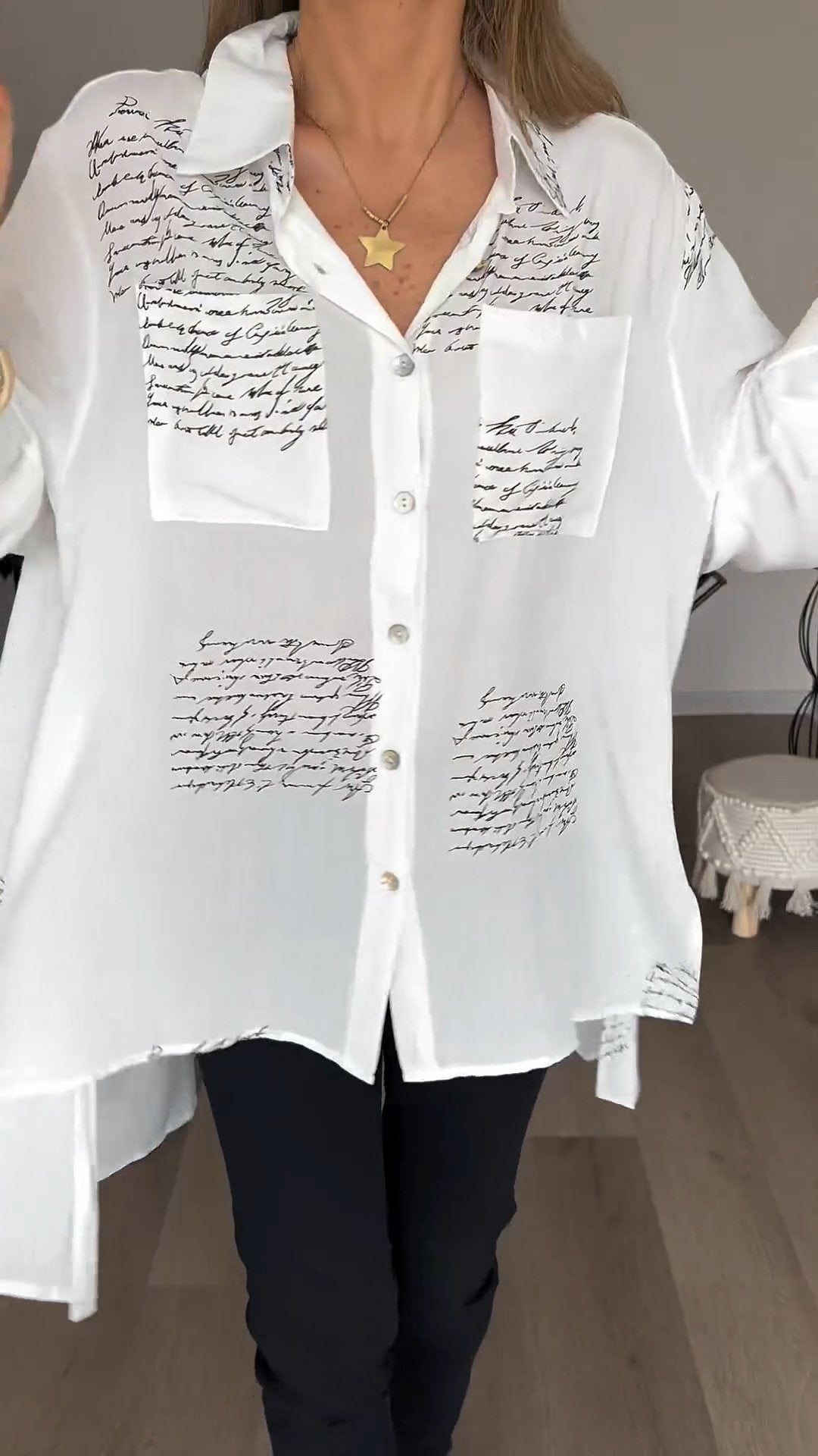 Vrouwelijke Blouse Met Print voor Stijlvolle Dames