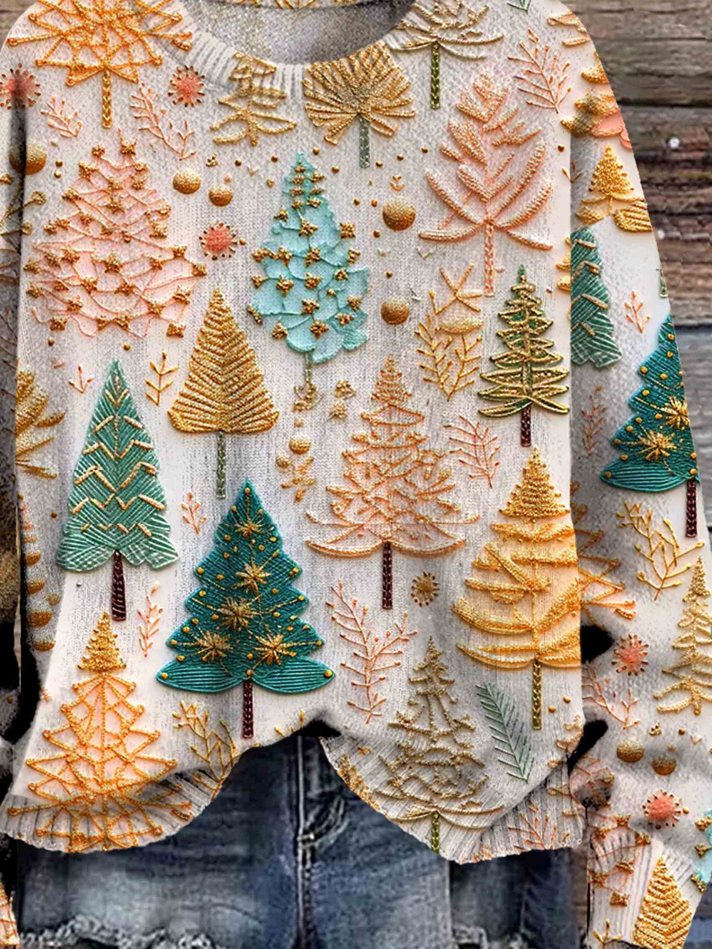 Kersttrui voor Vrouw met Feestelijke Motieven - StudioMarella