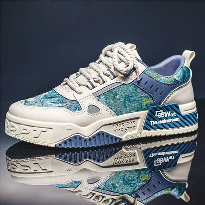 Sneakers Casual Met Olieverf Look voor Mannen - StudioMarella