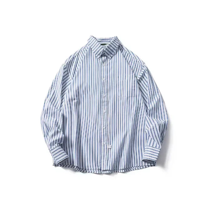 Herenshirt Klassieke Gestreepte Katoen Overhemd - StudioMarella