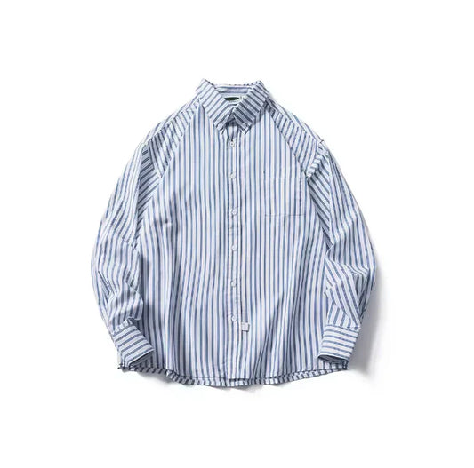 Herenshirt Klassieke Gestreepte Katoen Overhemd - StudioMarella