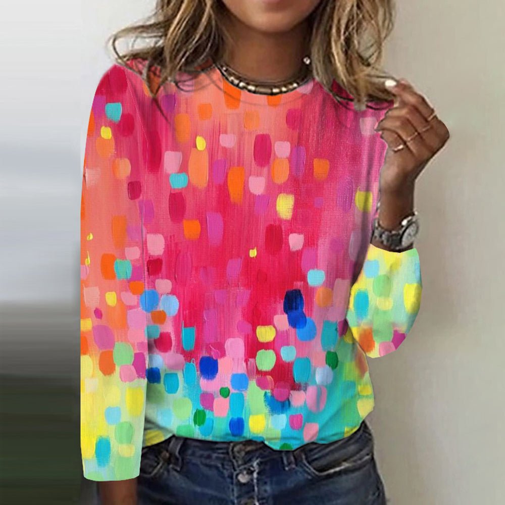 Herfstshirt met Glans voor Vrouw