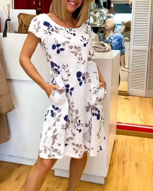 Zomerjurk met Zakken Bloemenprint Jurk voor Vrouw - StudioMarella