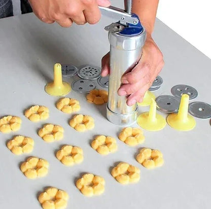 Koekjespers Aluminium 20 Vormen 4 Spuitmonden Spritzgebäck Koekjesmaker Kerstkoekjes Bakken Decoreren