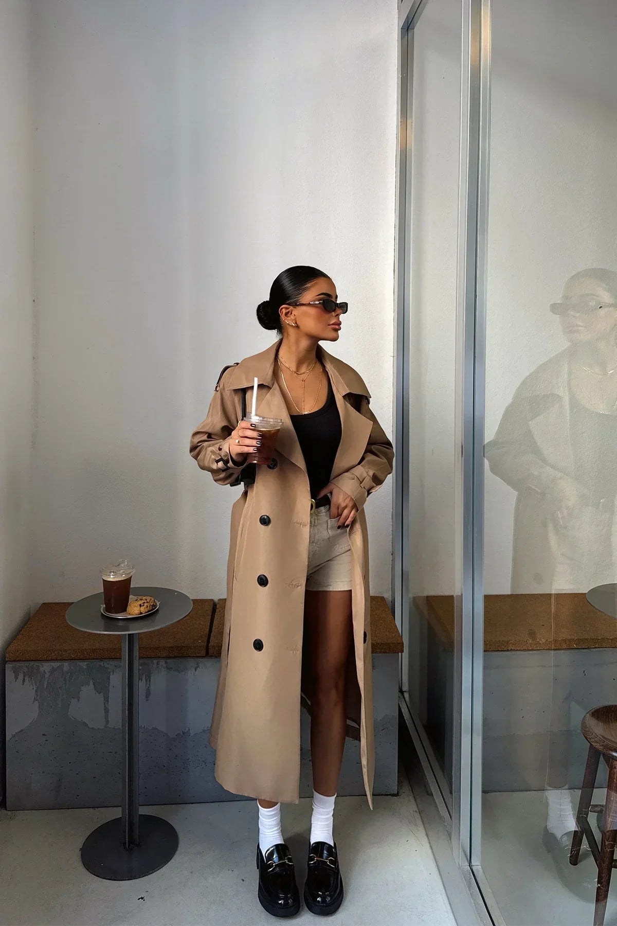 Dames Trenchcoat Warm en Stijlvol Klassiek Modisch