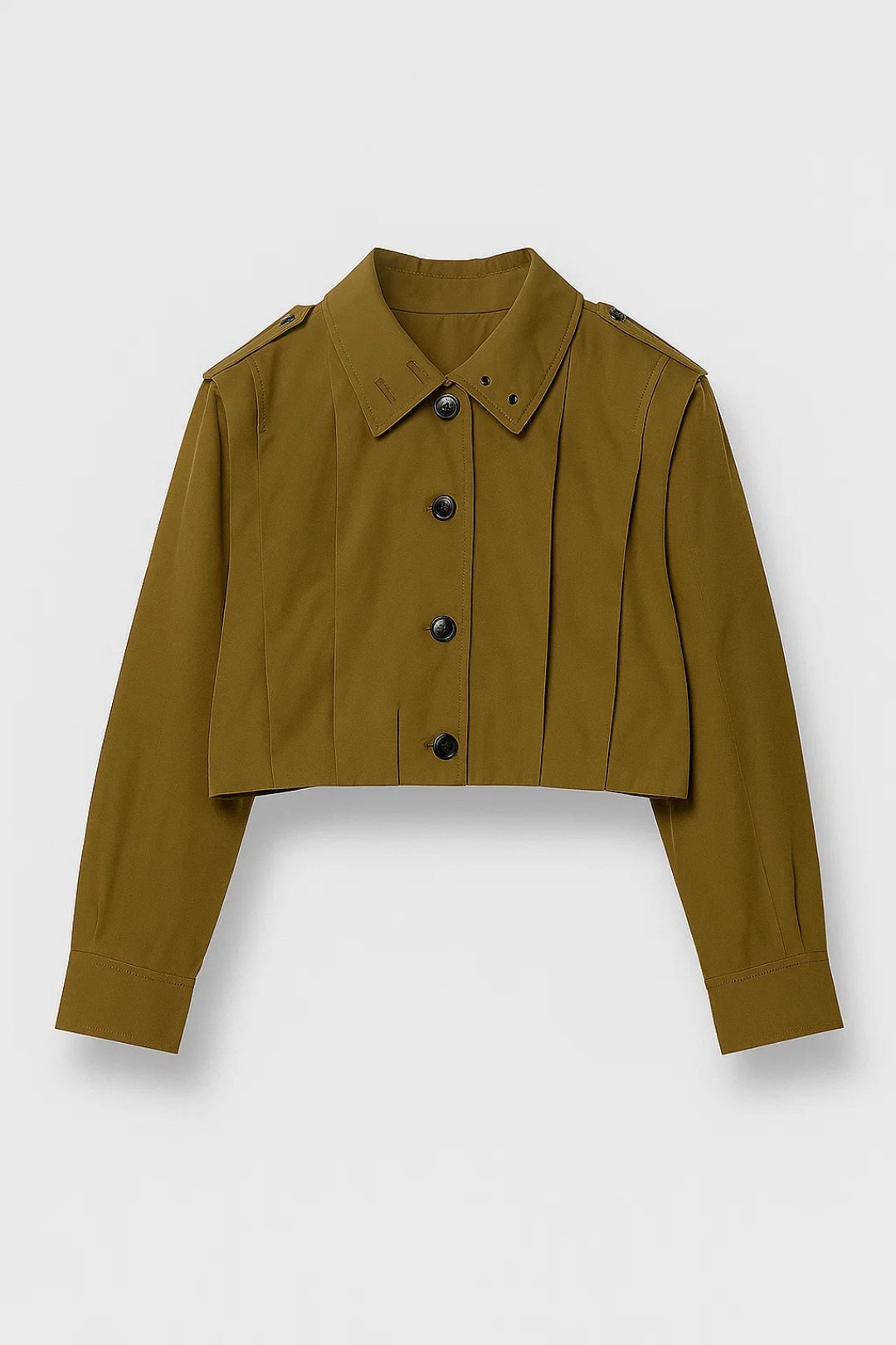 Dames Tussenjas Kort Met Klassieke Kraag Casual Stijl